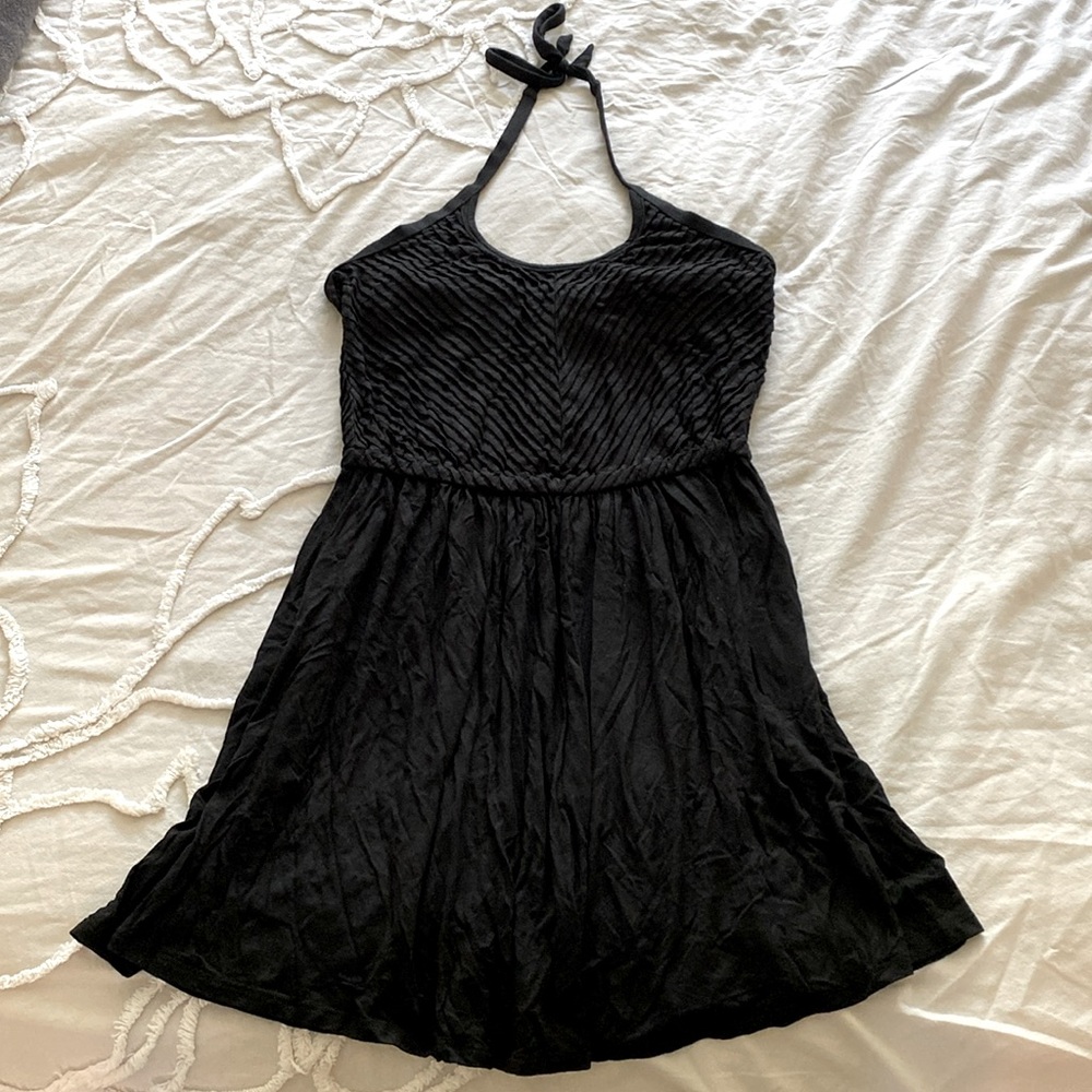 Robin Piccone black halter bathing suit cover up